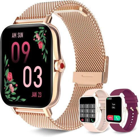 Iaret Smart Watch for Women, Fitness Tracker Waterproof Smartwatch for Android iOS Phones, 1.7" HD Full Touch Screen
