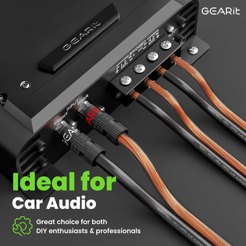 GearIT Pro Series 12 Gauge Speaker Wire Cable (30.4 Meters / 100 Feet / Black Clear) for Car Audio and Home Theater