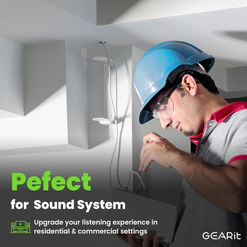 GearIT 12/2 Speaker Wire (20 Feet), 12AWG Gauge Fire Safety in Wall Rated Audio Speaker Wire Cable