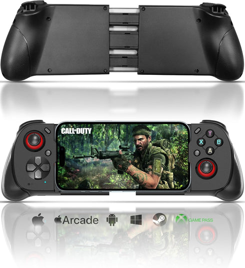 Joso Wireless Mobile Gaming Controller for iPhone/Android, Supports Phone Case, Play Call of Duty, Genshin Impact