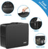 Fireproof Safe Photo Storage Box, 18 Inner Clear Photo Cases, Portable Organizer with Lock and Handle