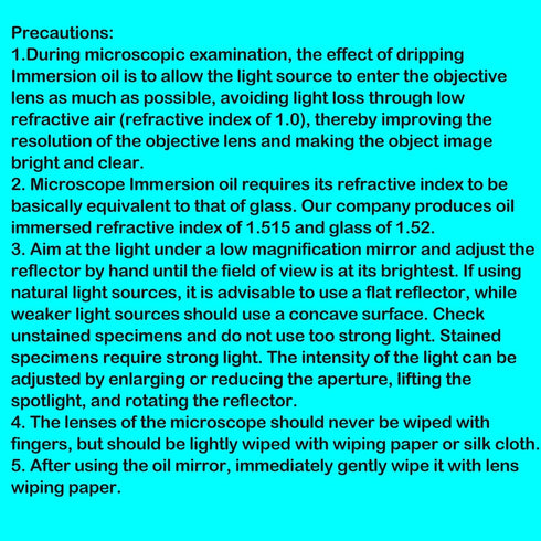 Microscope Immersion Oil, 3/4 oz (25ML), Type A, Easy to Remove for Microscope Use