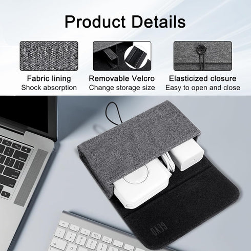 Travel Case for UCOMX 3 in 1 Wireless Charger, Foldable Magnetic Charging Station Storage Holder Bag (Case Only)
