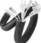 AGPTEK Cable Management Sleeve Cover, 10ft - 1 inch Cord Management System for Desk PC TV Wires Protection, Black