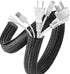 AGPTEK Cable Management Sleeve Cover, 10ft - 1 inch Cord Management System for Desk PC TV Wires Protection, Black