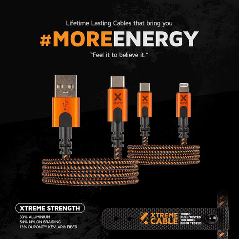 CXX002 Xtreme Series USB-A to Lightning Cable, 4.9-Ft