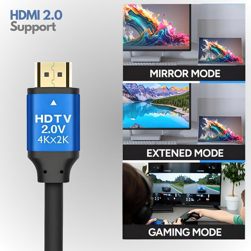Betron 4K HDMI to HDMI Cable, High Speed Ultra HD HDMI Cord, 18 Gbps 6.5 Feet Male-Male HDMI Wire for Gaming