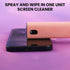 Screen Cleaner, Touch Screen Mist Cleaner, 3-in-1 Spray and Microfiber Cloth, Refillable with Water (Pink -0.35oz)