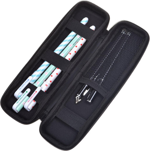 Cosmos Black EVA Hard Shell Stylus Pen Pencil Case Holder for Apple Pencil, Wacom Stylus, Fountain Pen, Ballpoint Pen