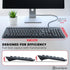 Retail Digitals Wired USB Keyboard | Full-Sized | Ergonomic | Soft Typing | QWERTY Layout | Black