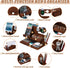 Wood Phone Docking Station, Nightstand Charging Organizer and Cell Phone Stand, Bedside Gift for Men