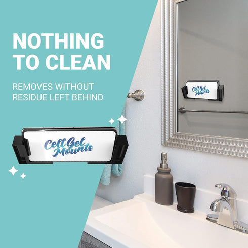 Cell Gel Wall Mount Phone Holder, Reusable Universal Phone Mount for Walls, Showers, Airplane Seats, All Phones