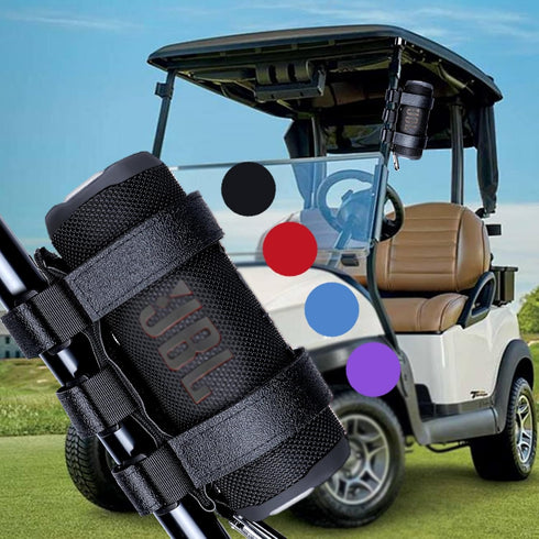 Adjustable Portable Speaker Mount for 7-12 inches Bluetooth Wireless Speakers for Golf Cart Railing Bike Boat (Blue)