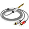 RCA to 1/4 Cable 3FT, 1/4 TRS to RCA Y Splitter Audio Cable for Home and Studio Use