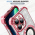 KANGHAR for iPhone 13 Pro Max Case, MagSafe Support, Kickstand, Electroplate Edge, Shockproof, Pink