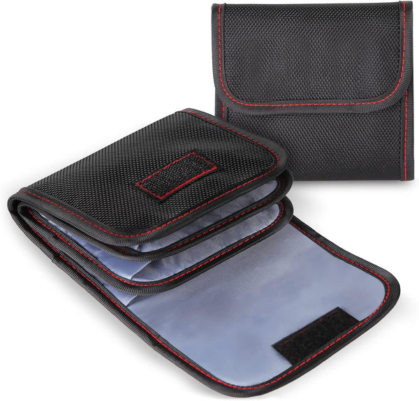 DomeStar Filter Case, 2PCS 3-Pocket Camera Lens Filter Carry Case Professional Photography