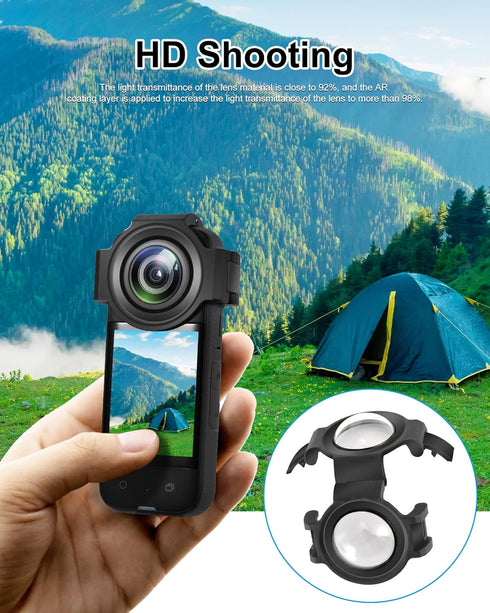 Insta360 X3, insta360 x3 Lens Guard Protective Cover for PULUZ Optical Glass Lens Protector for Accessories-Waterproof