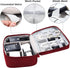 Electronics Organizer Travel Bag, Waterproof Storage Case for Cables, Chargers, Phone, USB, SD Cards, Black