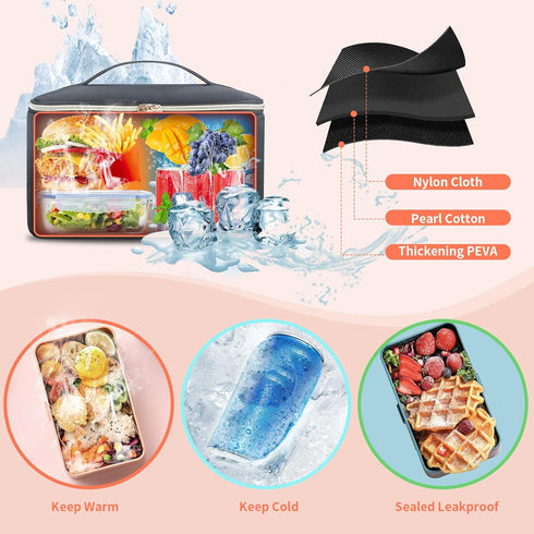 Backpack 15.6 Inch Backpack Backpack BERTASCHE Lunch for Women, Laptop with Insulated Cooler Lunch box, Work