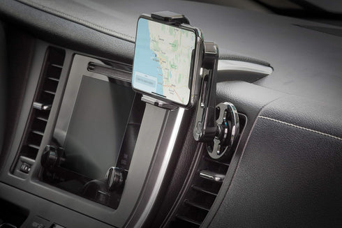Scosche VP2M-SP Universal Freeflow Vent/Dash Mount Cell Phone Holder, 2-in-1 Portable Adjustable Mobile Device Mount
