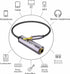 DUKABEL 1/4 to 3.5mm Adapter, Female to Male Headphone Adapter, 30CM/12 inch for Headphone, Guitar, Amp