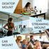 COFRY 4.5" 1/4" Suction Cup Magic Arm Mount KitVersatile Car Mount & Desktop Phone Holder Complete with Thread Phone