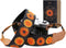 Padwa Lifestyle Hollow Crochet Orange Daisy Camera Strap - Double Layer Cowhide