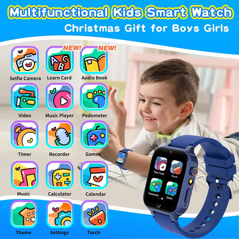 Cosjoype 39 MP3 12/24 4-12 Upgrade Kids Smart Watch for Kids with Puzzle Games HD Camera Video Player Habit Tracking