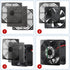 Adyoney 4 120mm Pcs Black Square Plastic Cooling Fan Filter Cover, Dust Screen for Filter Fan Chassis, for PC Computer