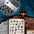 100PCS Waterproof Cool Gothic Stickers, Black and White Punk Vinyl Decals for Water Bottle, Phone Case, Laptop, Horror