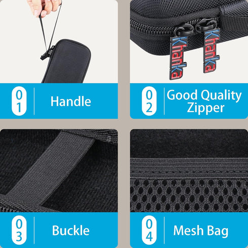 khanka Hard Travel Case for Anker MagGo 6600mAh/10000mAh Power Bank, Qi2 Certified Portable Charger (Black)