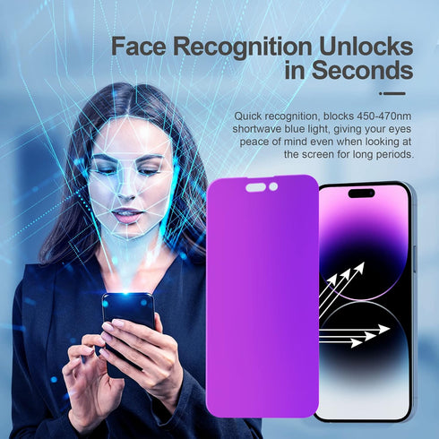 iPhone 14 Pro Max Privacy Screen Protector, Tempered Glass 6.7 inch Display, Gradient Colorful Anti Spy Light Easy