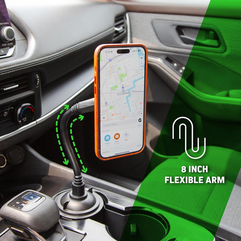 Magnetic Cupholder Car Mount, Magnetic Phone Holder for Car, Adjustable Car Cup Holder Mount, Magnetic Cup Mount for Smartphones
