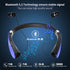 Headset AMORNO Foldable Bluetooth Headphones Wireless Neckband with Retractable Earbuds, Sports Sweatproof Noise