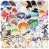 YOXYL 50pcs Cute Mushroom Stickers for Teen, Waterproof Vinyl Decal for Girl Kids