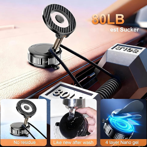 RainChic 360 17/16/15/14, Magnetic Car Phone Holder, Vacuum Suction Mount for Dashboard & Windshield