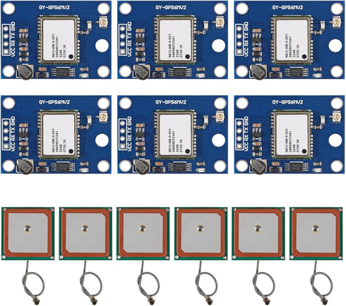Coliao 6pcs GY-NEO6MV2 NEO-6M GPS Flight Controller Module 3V-5V with Super Strong Ceramic