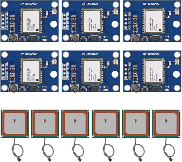 Coliao 6pcs GY-NEO6MV2 NEO-6M GPS Flight Controller Module 3V-5V with Super Strong Ceramic