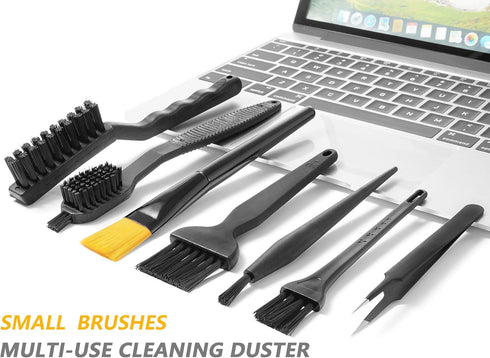 Computer PC Keyboard Laptop Electronics Camera Small Cleaning Brush Kit (Black, Set of 7) by APBFH