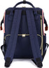 Backpack Kah&Kee Polyester Travel Functional Anti-theft School Laptop for Women Men (Pink* Navy, Medium)