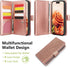 Varikke Wallet Case for iPhone 13 Pro Max, Fashion Glitter PU Leather Strap, Magnetic Flip Cover, Rose Gold