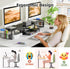 2 Simple Trending Desk Organizers and Accessories, Dual Monitor Stand Riser with Drawer and Pen Holder, Shelf for Top