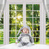 Allenjoy 7x5ft Spring Window Scenery Photography Backdrop - White Windowsill Floral Green Forest for Baby Photo Shoot