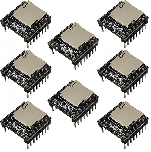 Yuuhseel 8PCS Mini MP3 Player Module Audio Voice Music Module 16P Support TF