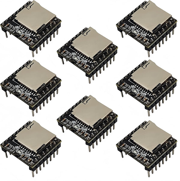 Yuuhseel 8PCS Mini MP3 Player Module Audio Voice Music Module 16P Support TF