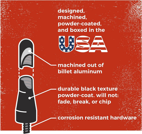 CravenSpeed 2 inches Stubby Jr Antenna Replacement Compatible with BMW Convertibles | | Short Antenna | Made in The USA