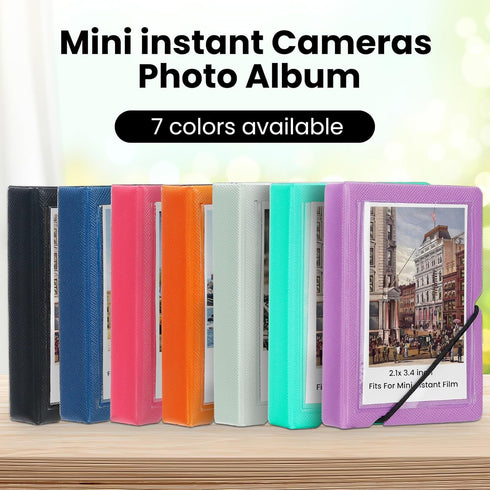 Mini Photo Album with 28 Pocket 2x3 Inch Pictures for Fujifilm Instax Mini 7s 8 9 11 25 26 40 50s 90 Evo Z2300 Instant