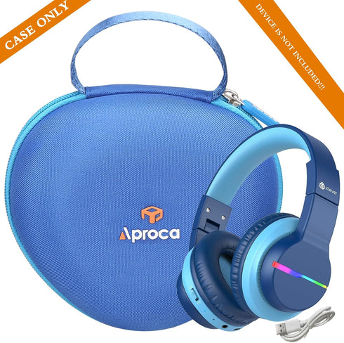 Aproca Hard Storage Case for iClever BTH12 Kids Bluetooth Headphones - Blue, Durable Protection for Your Headphones.