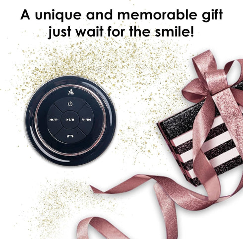 XLEADER Rose Gold Bluetooth Shower Speaker, IPX7 Waterproof Bathroom Speaker with Suction Cup, 15H Playtime, for Girls