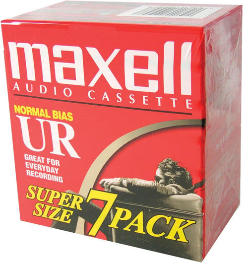 Maxell 108575 90 Minute Audio Cassettes, 7 Tapes Per Pack, Optimally Designed for Voice Recording